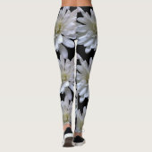 Leggings Fleurs blanches motifs de marguerite (Dos)