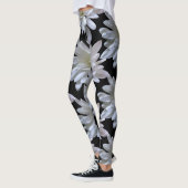 Leggings Fleurs blanches motifs de marguerite (Gauche)