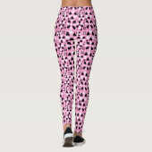 Leggings Fleurs blanches noires mignonnes (Dos)