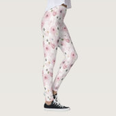 Leggings Fleurs blanches roses (Droite)