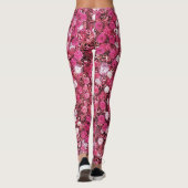 Leggings fleurs blanches rouges (Dos)
