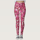Leggings fleurs blanches rouges (Devant)