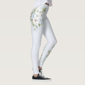Leggings Fleurs Bleu Ciel Pâle (Droite)