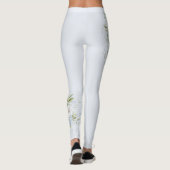 Leggings Fleurs Bleu Ciel Pâle (Dos)