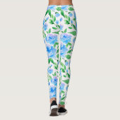 Leggings Fleurs bleu d'eau (Dos)