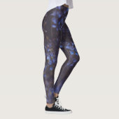 Leggings Fleurs bleu violet foncé (Droite)