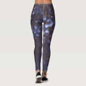 Leggings Fleurs bleu violet foncé (Dos)