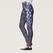 Leggings Fleurs bleu violet foncé (Gauche)