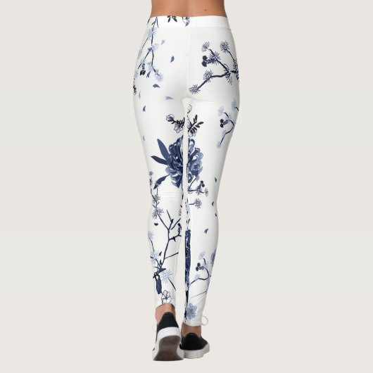 Leggings Fleurs bleues (Dos)