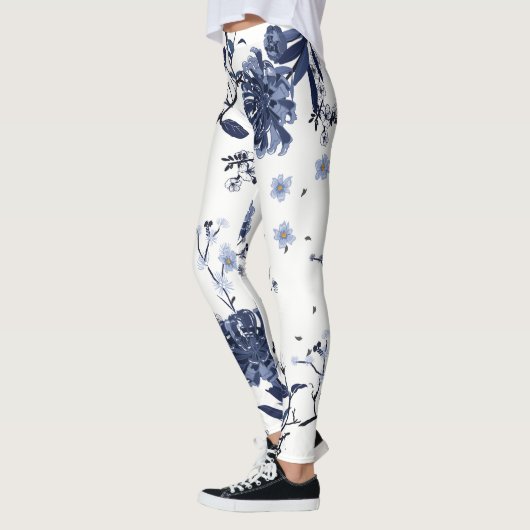 Leggings Fleurs bleues (Gauche)
