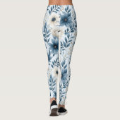 Leggings Fleurs bleues et beiges (Dos)