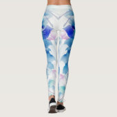 Leggings Fleurs Bleues Violettes Et Blanches (Dos)
