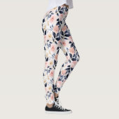 Leggings Fleurs Chic Bleu Rose (Droite)