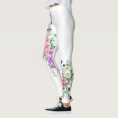 Leggings Fleurs colorées Bouquet Giraffe - Dessin Moderne (Gauche)