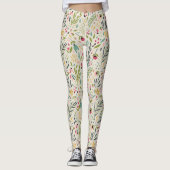 Leggings Fleurs colorées mignonnes Motif (Devant)