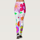 Leggings Fleurs colorées Motif (Dos)