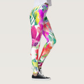 Leggings Fleurs colorées tropicales élégantes (Droite)