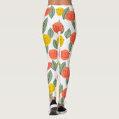 Leggings Fleurs corail et or (Dos)