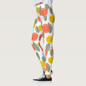 Leggings Fleurs corail et or (Gauche)