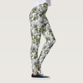 Leggings Fleurs cosmos blanches (Droite)