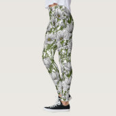 Leggings Fleurs cosmos blanches (Gauche)