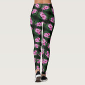 Leggings Fleurs Cosmos rose Motif Abstrait (Dos)