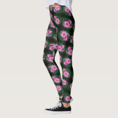Leggings Fleurs Cosmos rose Motif Abstrait (Gauche)