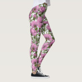 Leggings Fleurs Cosmos roses (Droite)