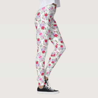 Leggings fleurs - Couleurs simples