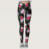 Leggings fleurs - Couleurs simples et variées Légendes (Devant)