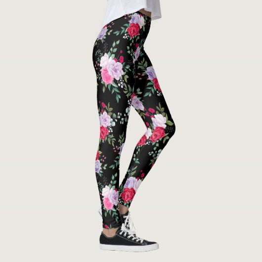 Leggings fleurs - Couleurs simples et variées Légendes (Droite)