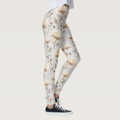 Leggings Fleurs Crème Marron Cocoa (Droite)