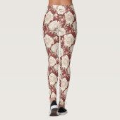 Leggings Fleurs Crème Rouge (Dos)