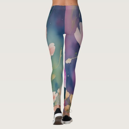 Leggings Fleurs dans le Cosmos (Dos)