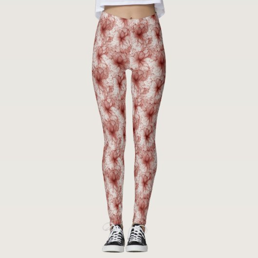 Leggings Fleurs dans le Voile de Scarlet (Devant)