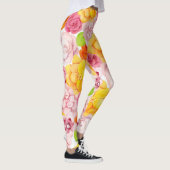 Leggings Fleurs d'aquarelle de printemps (Droite)