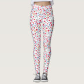 Leggings Fleurs d'aquarelle de printemps (Devant)