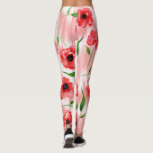 Leggings Fleurs d'aquarelle : ikat de pavot. (Dos)