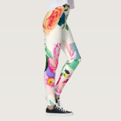 Leggings fleurs d'aquarelle rose (Droite)