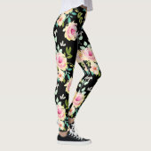 Leggings Fleurs d'aquarelle rose et rose (Droite)