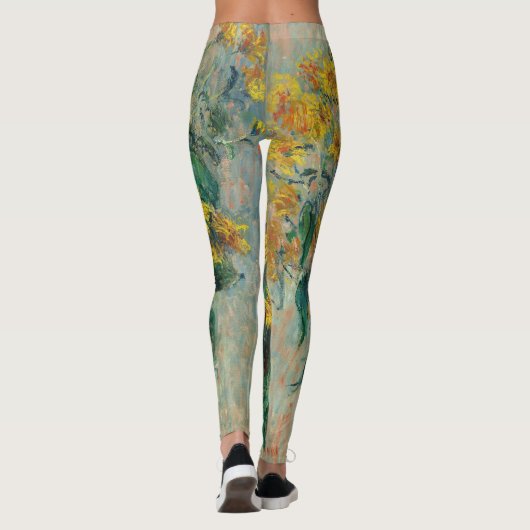 Leggings Fleurs d'artichauts de Jérusalem par Claude Monet (Dos)