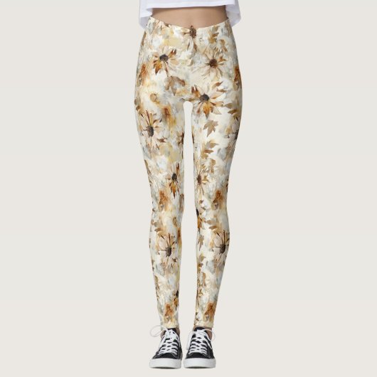 Leggings Fleurs d'automne (Devant)
