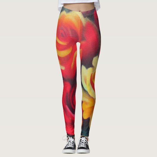 Leggings Fleurs d'automne (Devant)