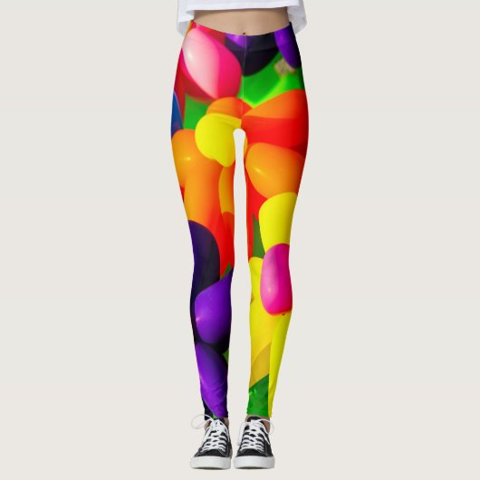 Leggings Fleurs de ballons de jouets (Devant)