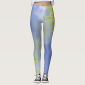 Leggings Fleurs de cerisier d'oiseaux Sky (Devant)