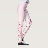 Leggings Fleurs de cerisier rose girly (Droite)