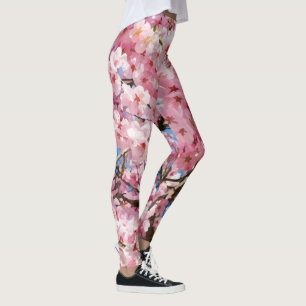 Leggings Fleurs de cerisiers d'aquarelle