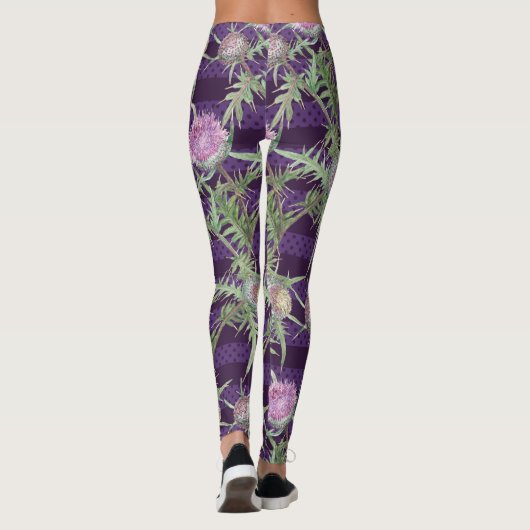 Leggings Fleurs de chardon (Dos)