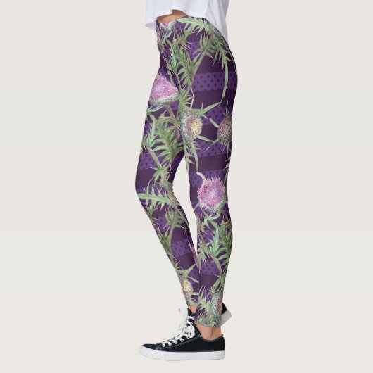 Leggings Fleurs de chardon (Gauche)