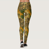 Leggings Fleurs de chrysanthème jaune (Dos)